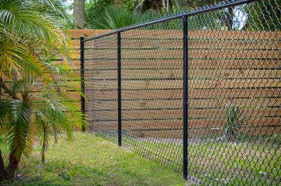 Black Chain Link Fence - Jem Fence Installation And Repair Little Rock Air Force Base, Arkansas